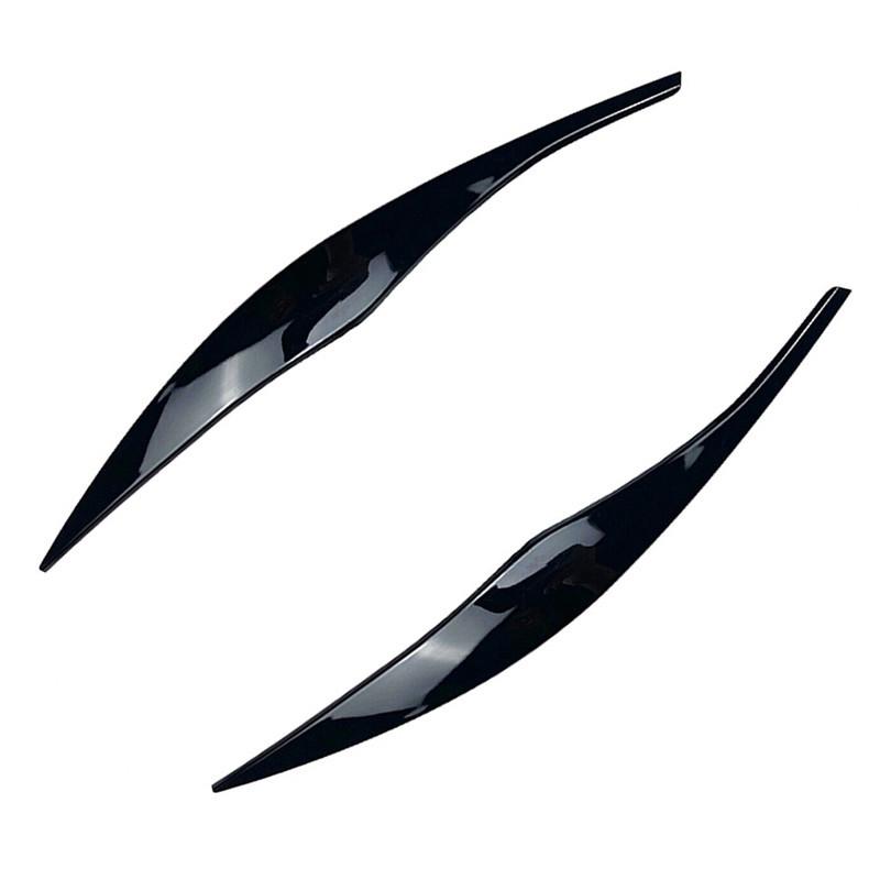 2 шт. глянцевая черная накладка на фару для BMW 3 серии E90 E91 седан универсал 2005-2012