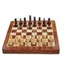 Wooden Handcrafted Foldable Magnetic Chess Board Set with Magnetic Pieces and Extra Queens for 2 Players Kids and Adults