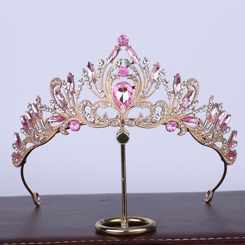 Свадебный головной убор, роскошная новая корона, свадебное платье в стиле барокко, аксессуары для волос с короной на день рождения