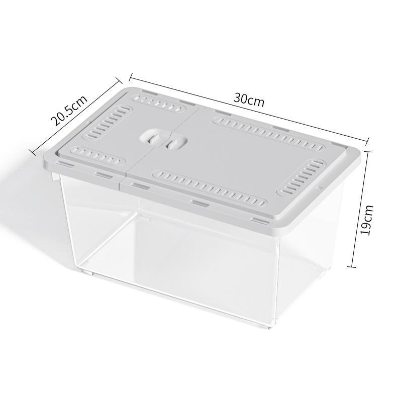 Прозрачный настольный аквариум с черепахой и рыбками с крышкой для дома или гостиной