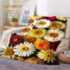 Dream Sun Flowers Nordic Daisy Soft Blankets,Keep Warm Throw Blanket Comfortable Blanket for Picnic Beds Sofa Home Bedroom Gift