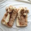 Теплые перчатки с оленьим узором, утолщенные плюшевые перчатки, воротник, манжеты для ног, рождественская тематика, регулируемые ремешки, зимний головной убор