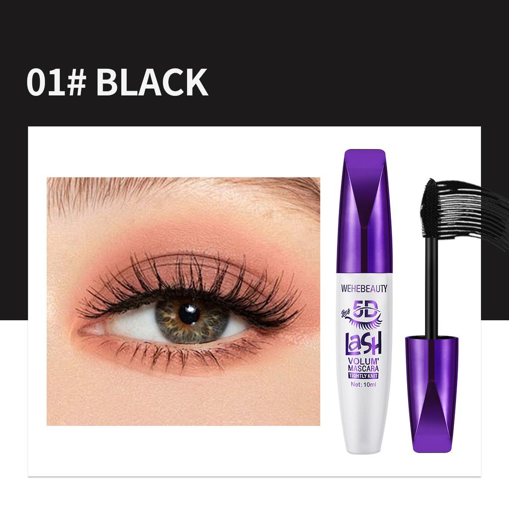 5D Mascara Black/Brown/White/Blue/Purple Mascara Holding Curling Thick Volume Waterproof Non Smudge Lengthening Mascara