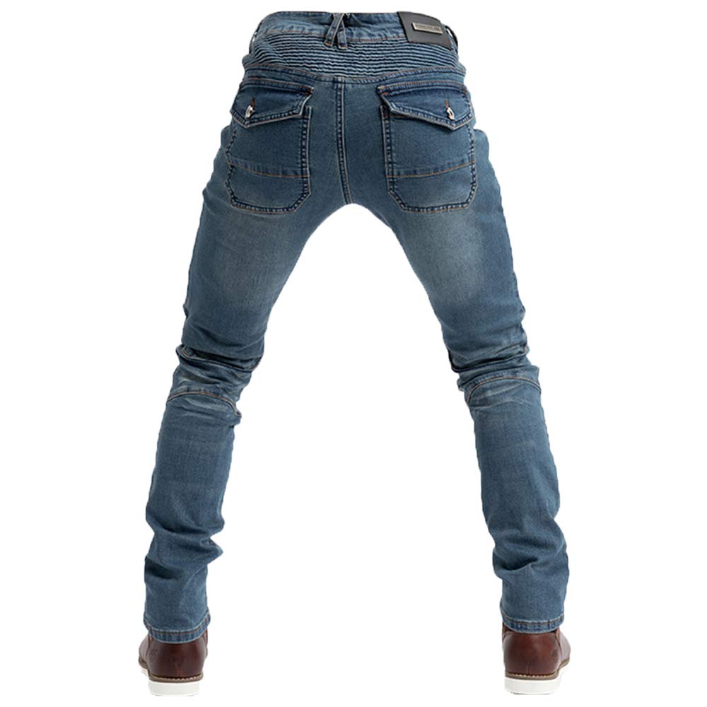 RENHE Мотоциклетные джинсовые брюки для езды с защитой от истирания, гоночный размер для и зимы, мужские брюки, протекторы, устойчивые, брюки прямого кроя, синие, 1, средний,