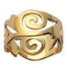 Gold Plated Ring 'Carmen' Golden - 10 Mm