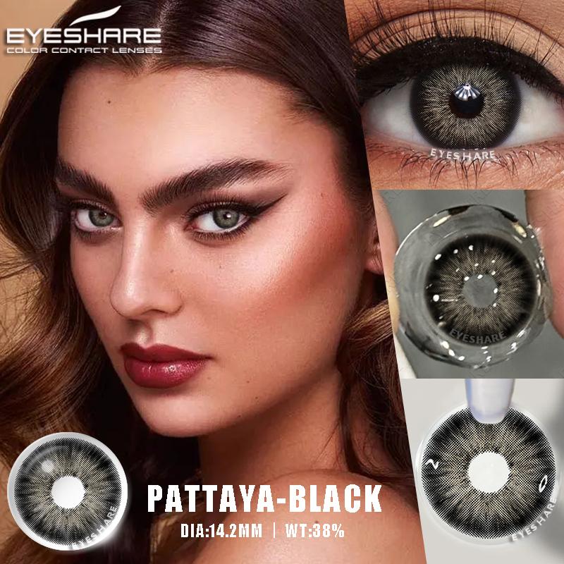 Eyeshare 2pcs Korean Color Contact Lenses for Eyes Blue Eye Contact Lens Brown Contacts Natural Gray Cosmetic Pupils for Eyes