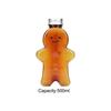 10Pcs Empty Juice Bottles Cute Gingerbread Man Multifunctional with Airtight Lids for Tea Milkshake Party Favors Camping Travel
