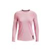 Футболка женская с длинным рукавом для бега с узором в полоску, дышащая, розовая 1375272-647