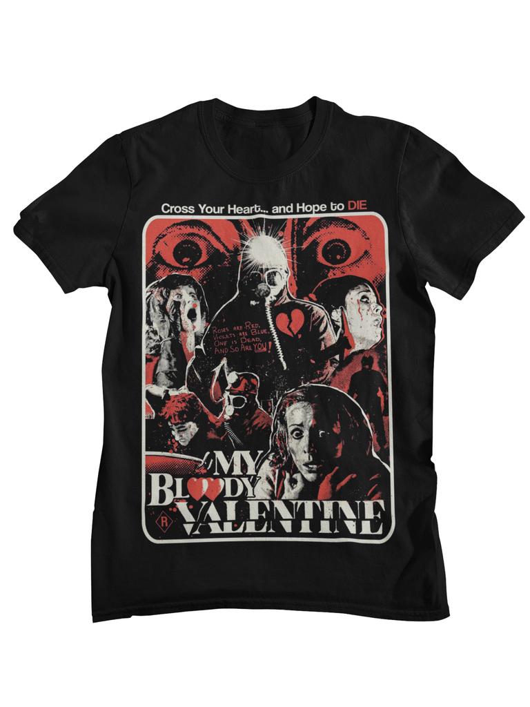 My Bloody Valentine Ретро Постер Ужасов Графическая Футболка Унисекс Женская Повседневная Хлопковая Уличная Одежда Топы