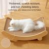 Wooden Sisal Cat Scratch Board, Wear-Resistant and Shavings Resistant, Integrated Cat Litter Pad, Multi Fabric Cat Claw Board