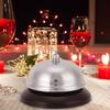 Silver Desk Service Bell Loud and Clear Ring Table Caller Dinner Call Bell  Kitchen/Restaurant
