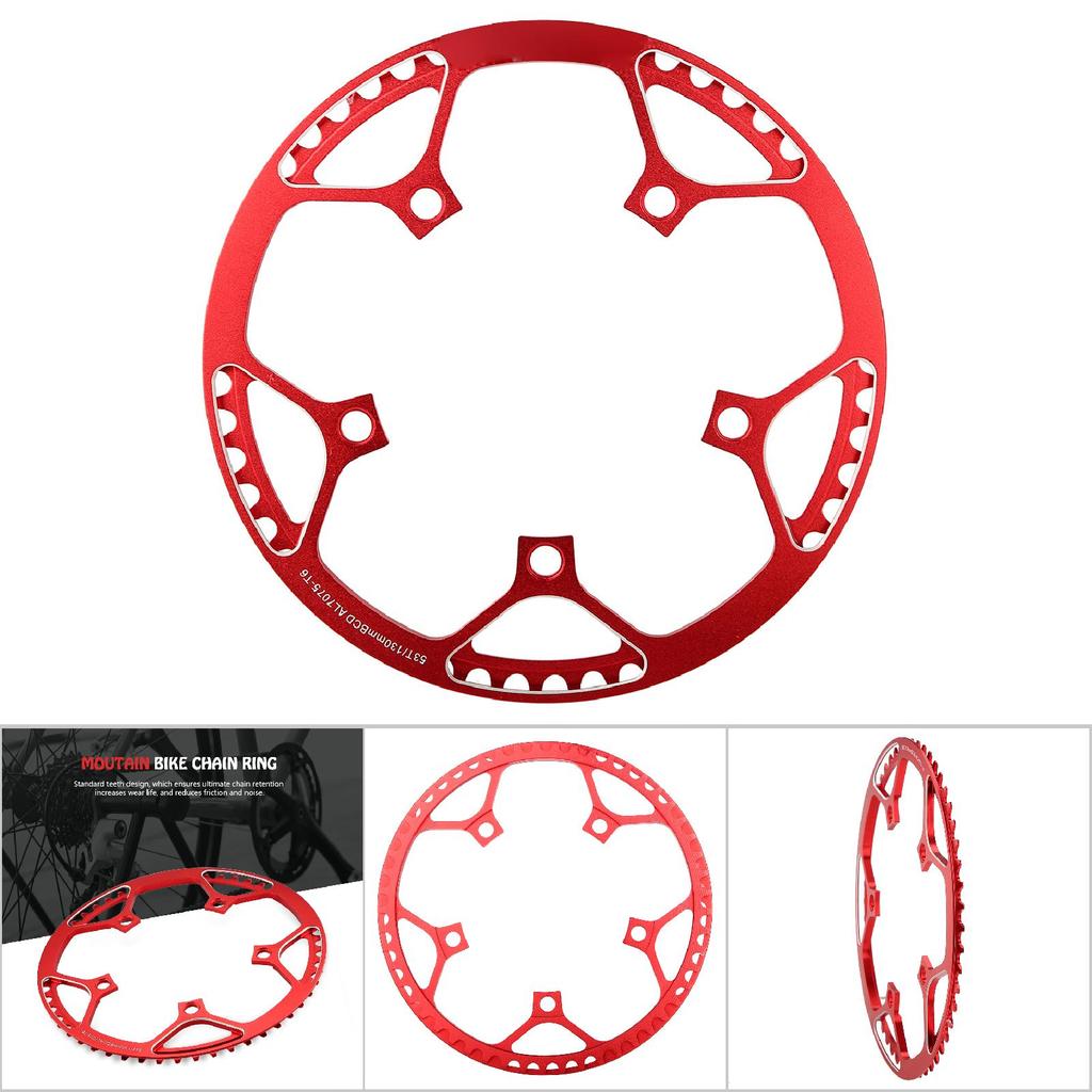   53T CNC Aluminum Alloy Mountain Bike Single Crank Chain   Repair Parts (Black)
