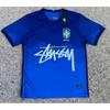 Stussy Signature Soccer Jersey Retro Brazil Argentina Portugal Football Training Shirt Men Women Short Sleeve