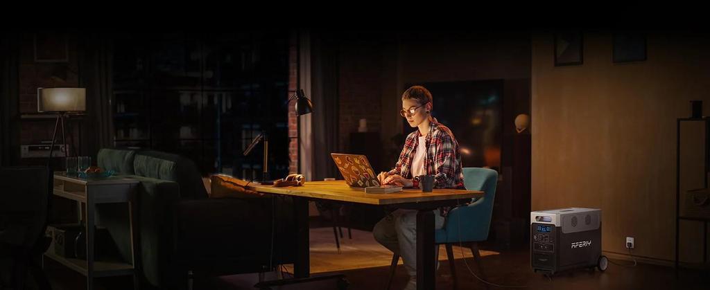 Портативная электростанция AFERIY P310, аккумулятор LiFePO4 3840 Втч, 13 выходов, 4000+ циклов зарядки, функция ИБП 10 мс, управление через приложение