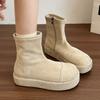 Fashion Women Platform Women Ankle Boots 2025 Winter Elegant Suede Shoes Fashion Classical New Trends Shoes Snow Chelsea Short Boots