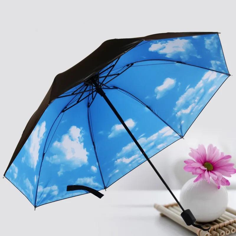 Зонт от солнца, солнцезащитный крем с разбитым цветком, большой складной зонт, портативный зонт от дождя или сияния
