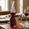 Transparent Whiskey Decanter with Glass Stopper Liquor Bottle  Decorative Accessory
