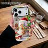 Phone Case: 2D flat design suitable for iPhone 18, 17, 16, 15, 14, 13 Pro protective case, Christmas snowman scene, perfect holiday gift for Christmas