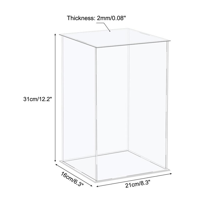 Акриловая витрина 41 размера для коллекционных предметов Сборная Прозрачная Защитная Витрина Куб Коробка для хранения Пыленепроницаемая Выставка Организация Игрушек