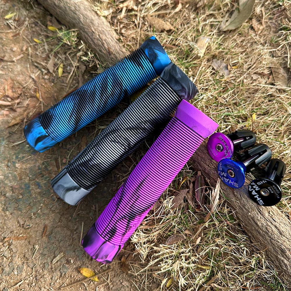 Универсальные полосатые нескользящие резиновые велосипедные ручки, мягкие рули для горных велосипедов