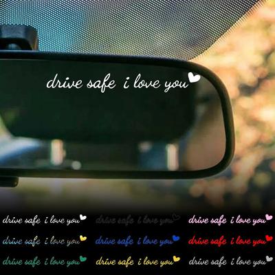 Универсальная наклейка на окно автомобиля Зеркало Безопасности Наклейка Drive You I Love Наклейки Салон Безопасный Автомобильный Декор J9G3