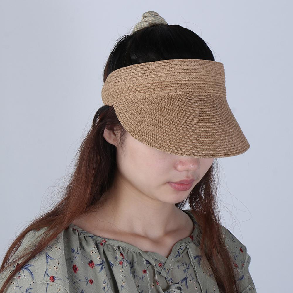 Летняя сворачивающаяся пляжная соломенная складная кепка с защитой от УФ-лучей, шляпа-козырек от солнца, женская шляпа с широкими полями