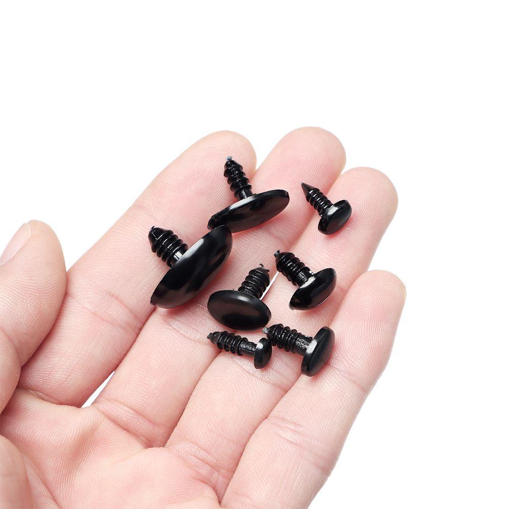 50/100pcs Crafts Plastic Oval Dog Noses Threaded Animals Eyes For DIY Dolls Toys Cute Bear Buttons Toy DIY Safety Doll Accessory