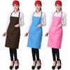 Сплошной цвет сзади с завязками на кухне, в ресторане, нагрудник для приготовления пищи, фартук с карманом