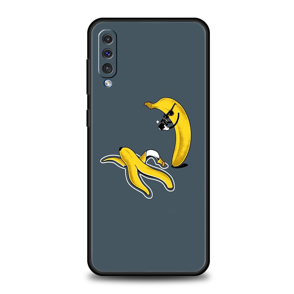 Phone Case for Samsung Galaxy A56 A36 A26 A06 A16 A24 A36 A54 A14 A42 A22 A20 A12 A10 5G Soft TPU Shell Funny Bite Apple Banana