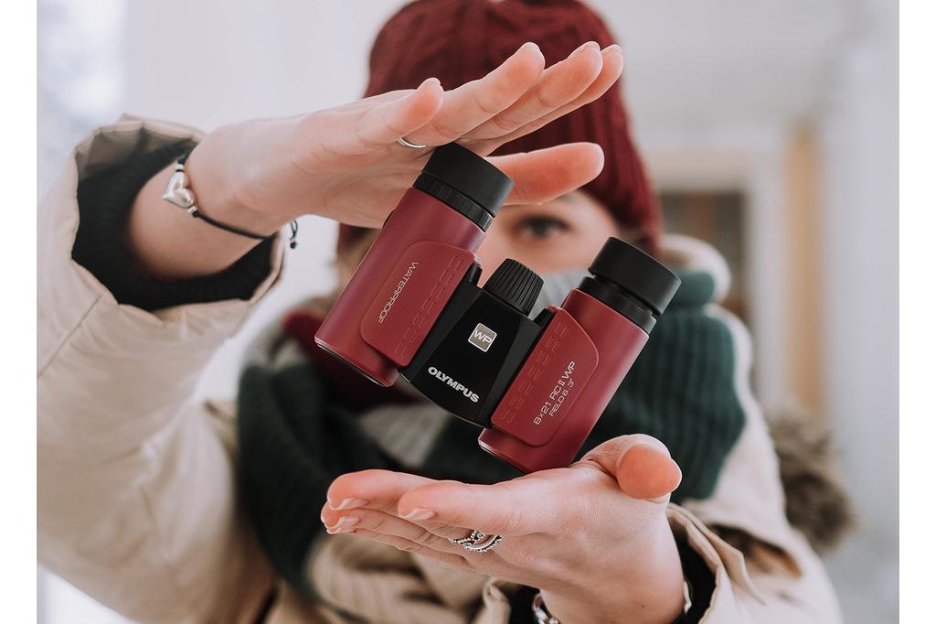 OLYMPUS 8x21 Binoculars, Compact, Lightweight, Waterproof, Magenta, 8X21RC II WP MGT