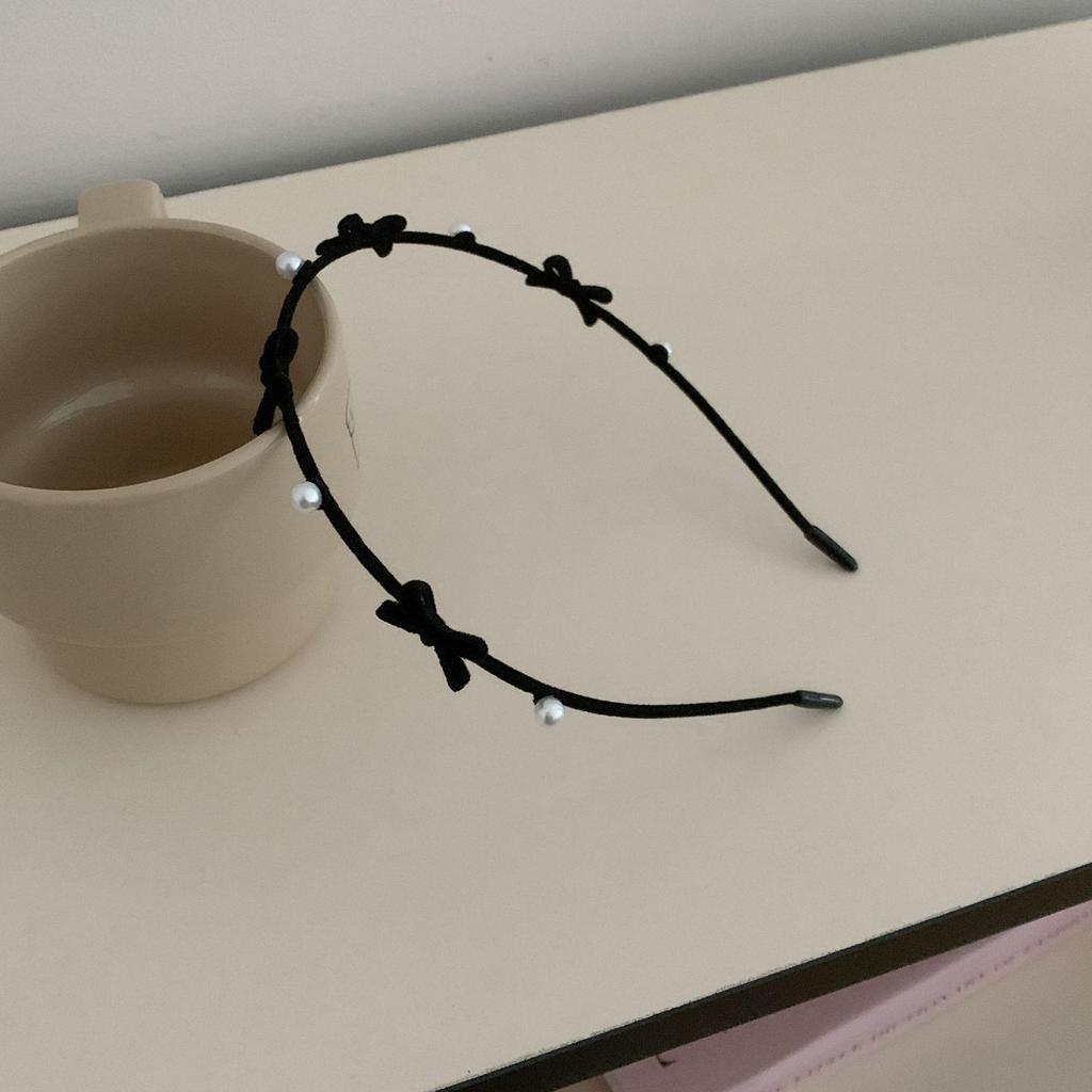 Повязка на голову Runaway Princess Pearl Bow Flocked - Женская осенне-зимняя мода