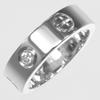 CARTIER Love Classic Model Ring K18 white gold/Diamond 3 stones #5.8(US Size) 8.82g Women Used