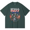Хлопковая футболка плотностью 230 г/м² 100% Хлопок Heavy Metal Футболка с принтом рок-группы Популярная музыка Унисекс Тяжелая хлопковая футболка