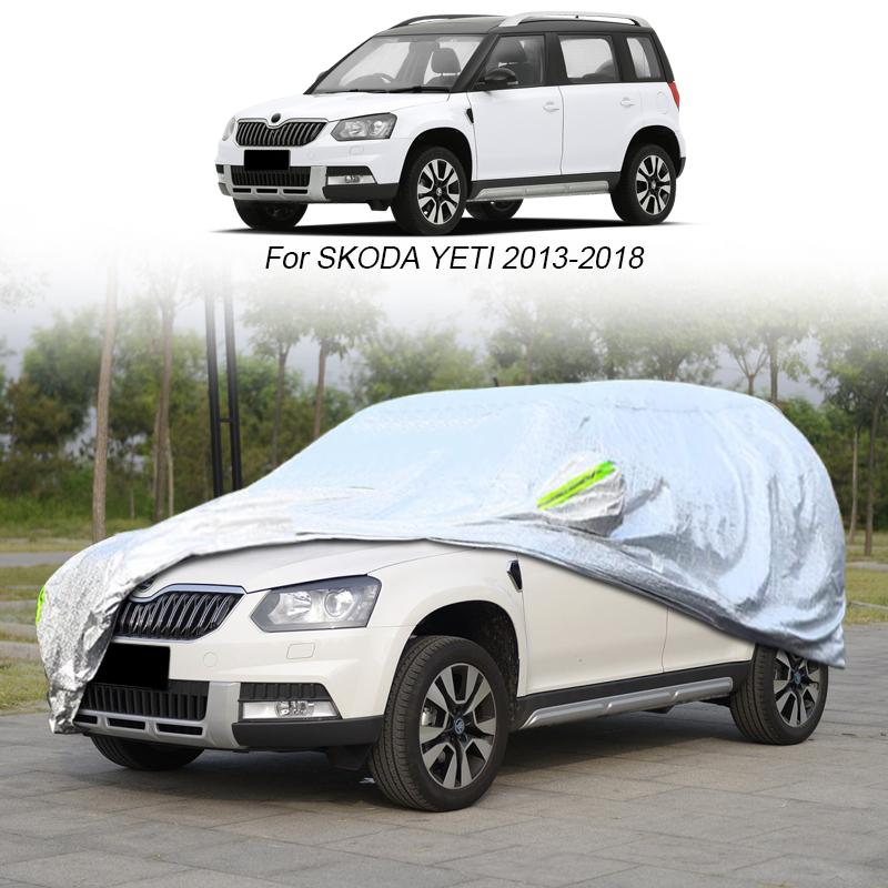 Полный автомобильный чехол от дождя, мороза, снега, пыли, водонепроницаемый для Skoda ENYAQ Coupe IV KAMIQ KAROQ KODIAQ GT KODIAQ YETI, анти-УФ-чехол, аксессуар