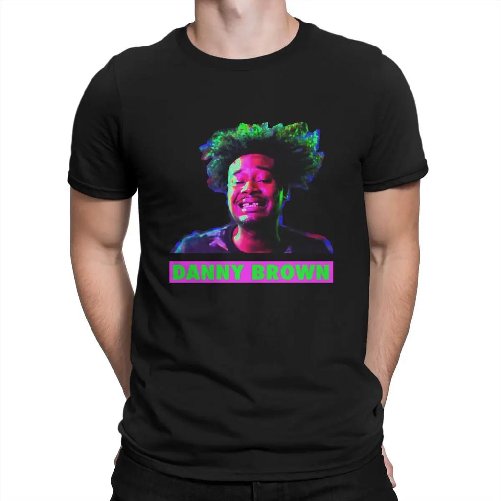 Funny Music T-Shirts for Men Round Collar Cotton T Shirts Danny Brown Rapper Short Sleeve Tees Graphic Clothing