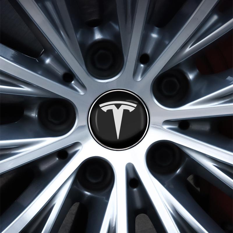 4Pcs Car Wheel Center Hub Center Cap Rim Hub Dustproof Cover Car Accessories For Tesla Model 3 Model S Model X Y SpaceX Styling