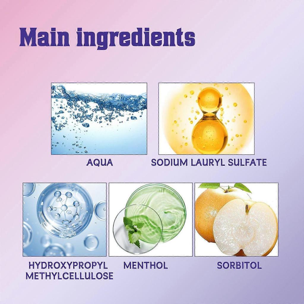 Purple toothpaste teeth cleaning oral care gum care toothpaste 30ml