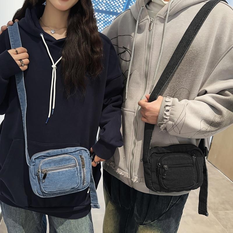 Джинсовая сумка женская спортивная сумка через плечо мужская мини-сумка для мобильного телефона