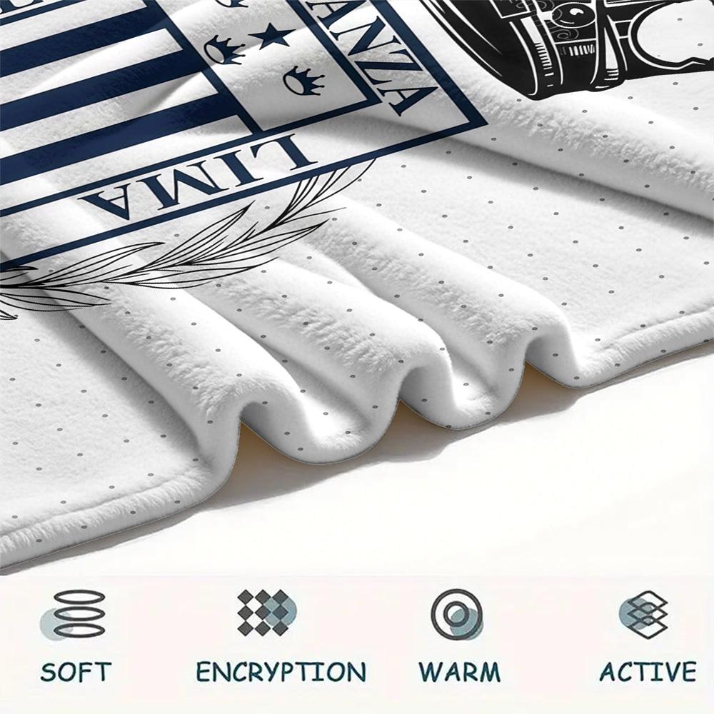 Club Alianza Lima Flannel Blanket, High quality Comfortable for All Seasons, Home Decor, Warmth and Comfort