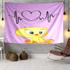 Yellow Bird Nightly Dreams Greeting Tapestry, Unique Design Tapestry, Wall Decor for Bedroom,Livingroom, Playroom,Heartwarming Fan Holiday Gifts