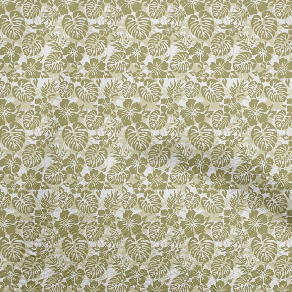 oneOone Cotton Flex Brown Fabric Tropical Sewing Material Print Fabric By The Yard 40 Inch