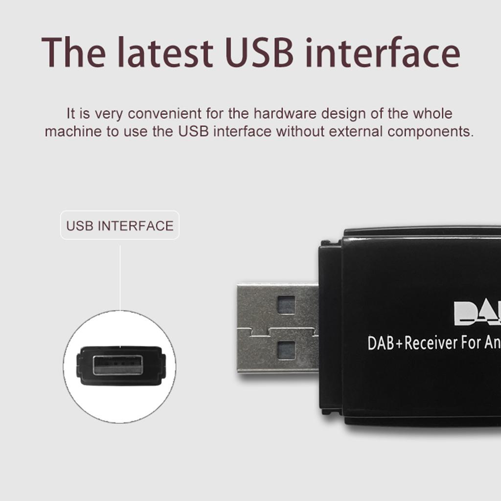 DAB + 009 DAB Box Цифровой радиоантеннный тюнер FM-передача с питанием от USB для автомобильного радио Android 5.1