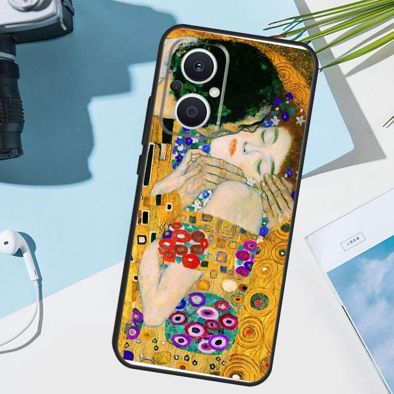 Чехол 'Звездная ночь' Климт Поцелуй для OPPO Reno 11 12 13 13F 12F 11F 8T 7 8 10 Pro OPPO Find X8 Pro X6 X3 X5 Lite