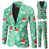 Men’s Suit Slim 3-Piece Suit Blazers Business Wedding Party Jacket Coat Vest& Pants