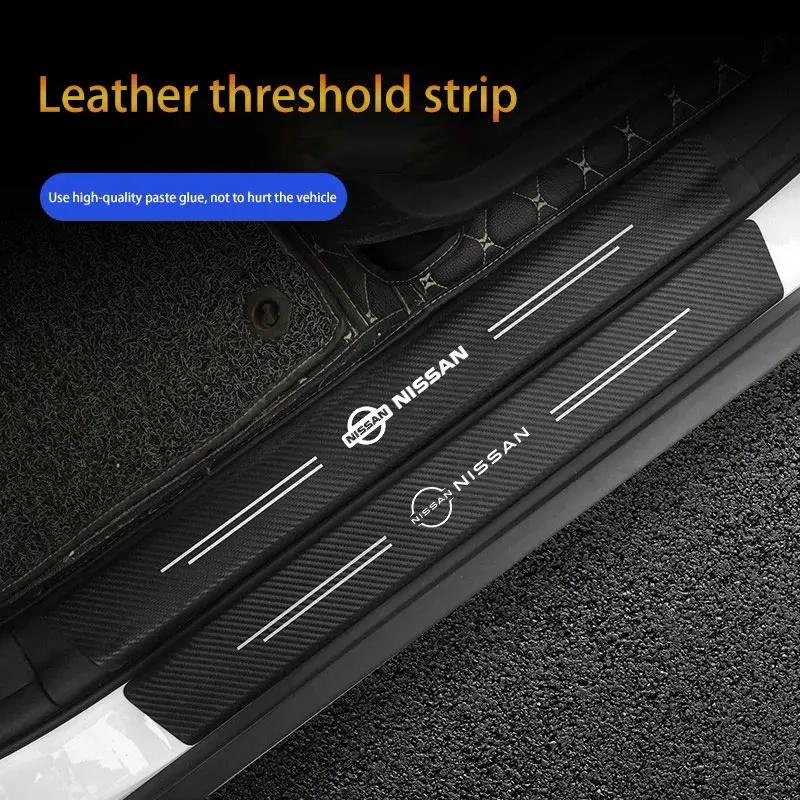 Защитные наклейки на пороги дверей автомобиля для Nissan X-trail Qashqai Rogue Sport RogueAltima Versa Juke Leaf Автомобильные аксессуары
