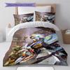 Gundam Close Up Mobile Suit Bedding Set Anime Duvet Cover Polyester Soft Comforter Bedroom Set -QJY