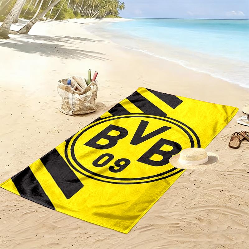 Vibrant BVB Fan Art beach towel Beach towel for vacation photos Outdoor camping Outdoor pool towel Absorbent bath towel swim