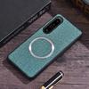 Магнитный кожаный чехол Magsafe для Sony Xperia 1 VII Xperia 10 vi 1 vi 10 V 5 V 1 V 1 IV 5 IV Тканевая крышка для беспроводной зарядки