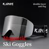 KAROS Ski Goggles with Magnetic Design, Anti-fog Double Layer Polarized Lens, and UV400 - Men's and Women's Styles