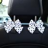 Car Headrest Hooks Purse Bag Hangers Universal Easy Installation Cute Bow Design Storage Hooks Auto Interior Decoration